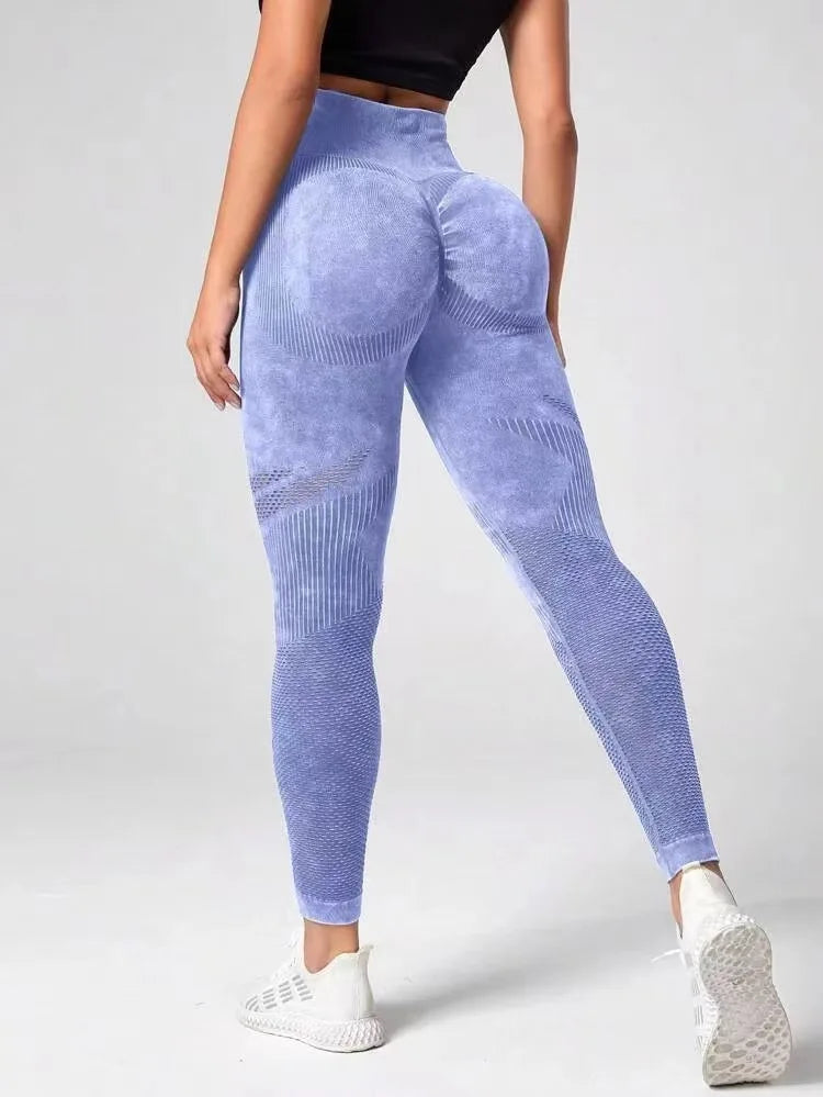 Women Leggings Washing Yoga pants Bubble Butt Push Up Fitness Legging High Waist Scrunch Tight Mujer Gym Seamless Legging