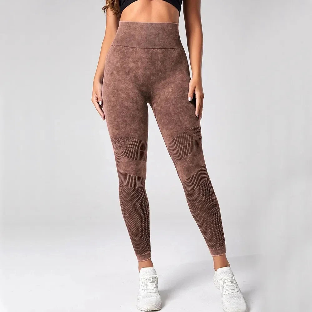 Women Leggings Washing Yoga pants Bubble Butt Push Up Fitness Legging High Waist Scrunch Tight Mujer Gym Seamless Legging
