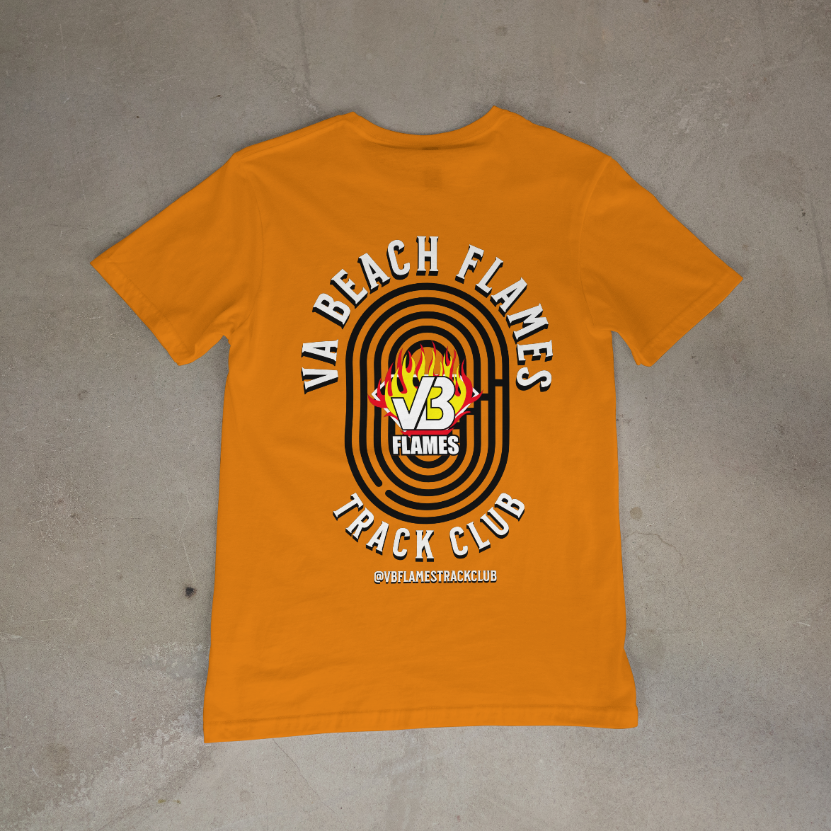 VA Beach Flames Dri Fit T-Shirt (Orange)