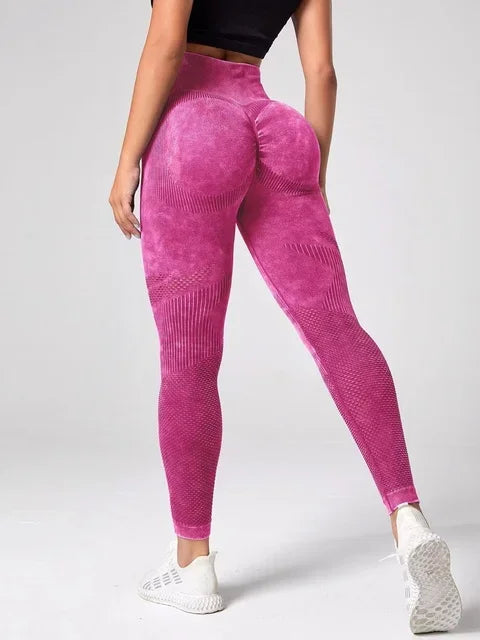 Women Leggings Washing Yoga pants Bubble Butt Push Up Fitness Legging High Waist Scrunch Tight Mujer Gym Seamless Legging