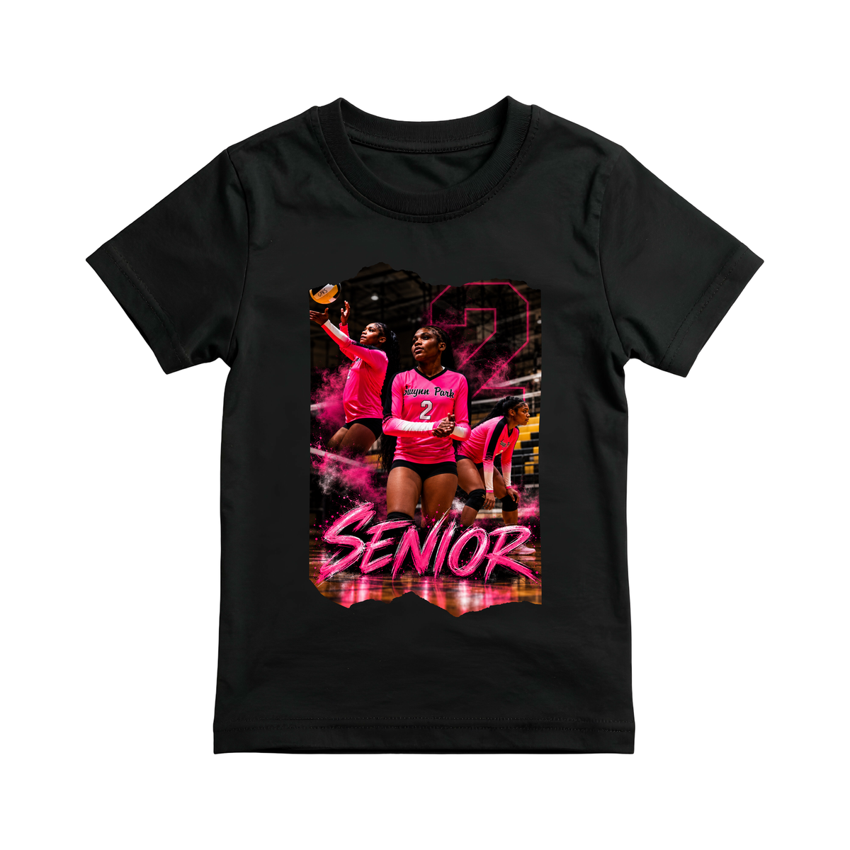 Custom Printed T-Shirt Front & Back