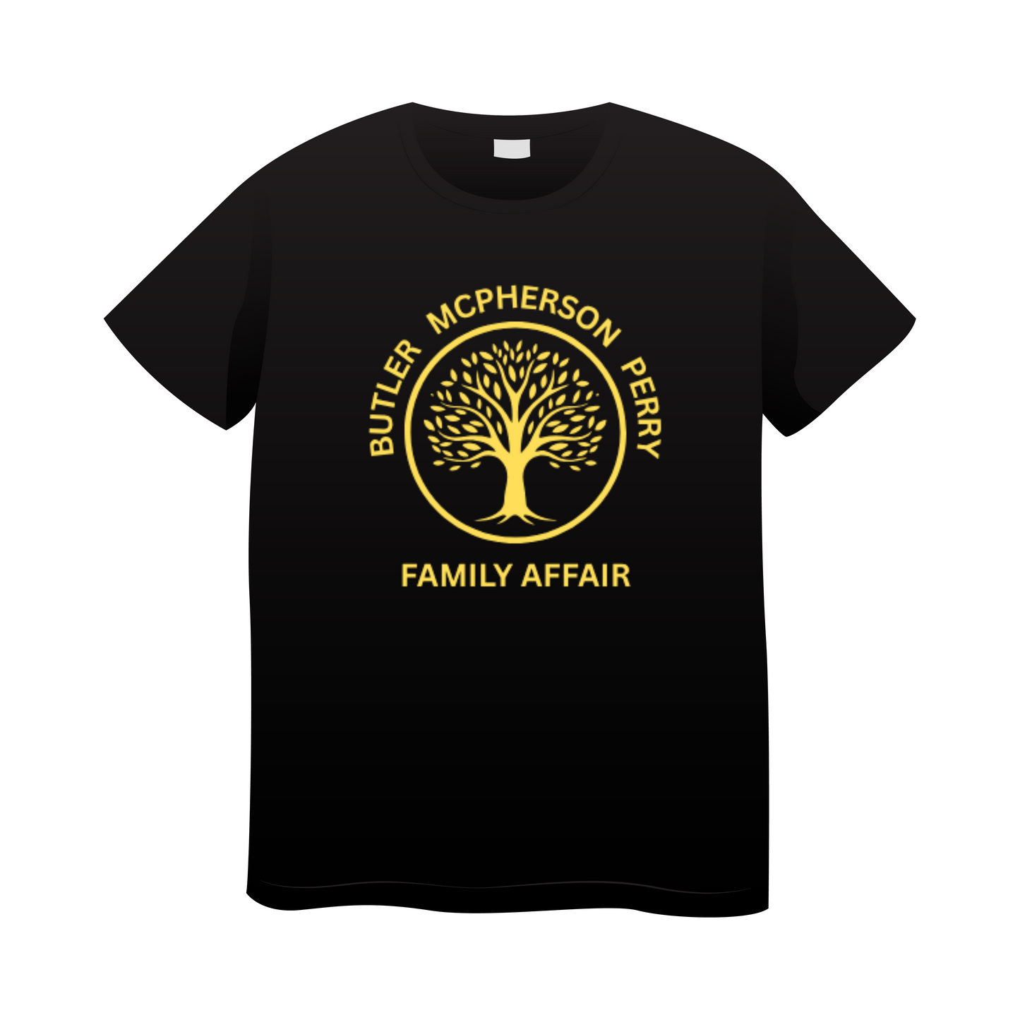 (ADULT) Butler, McPherson & Perry Family Reunion T-shirt (YELLOW PRINT)