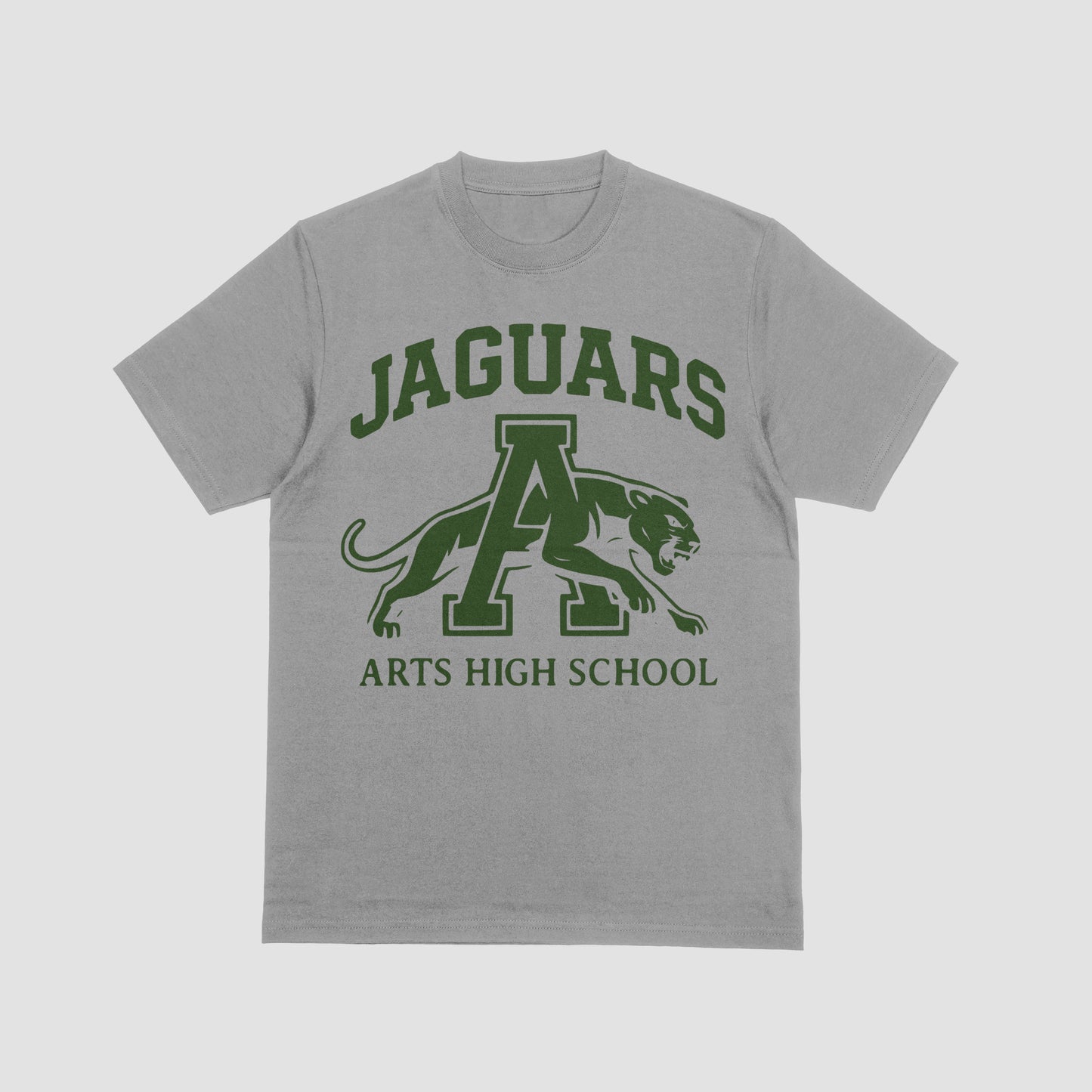 Jaguars Arts High School Puff Lettering & Embroidered Logo T-Shirt