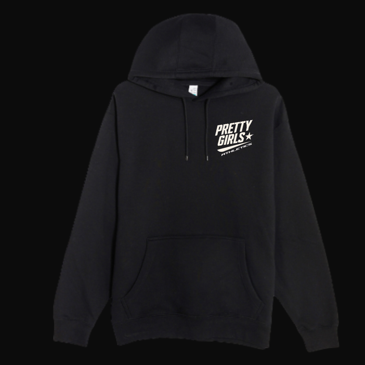 Pretty Girls Athletics – Signature Black Puff Letter Hoodie