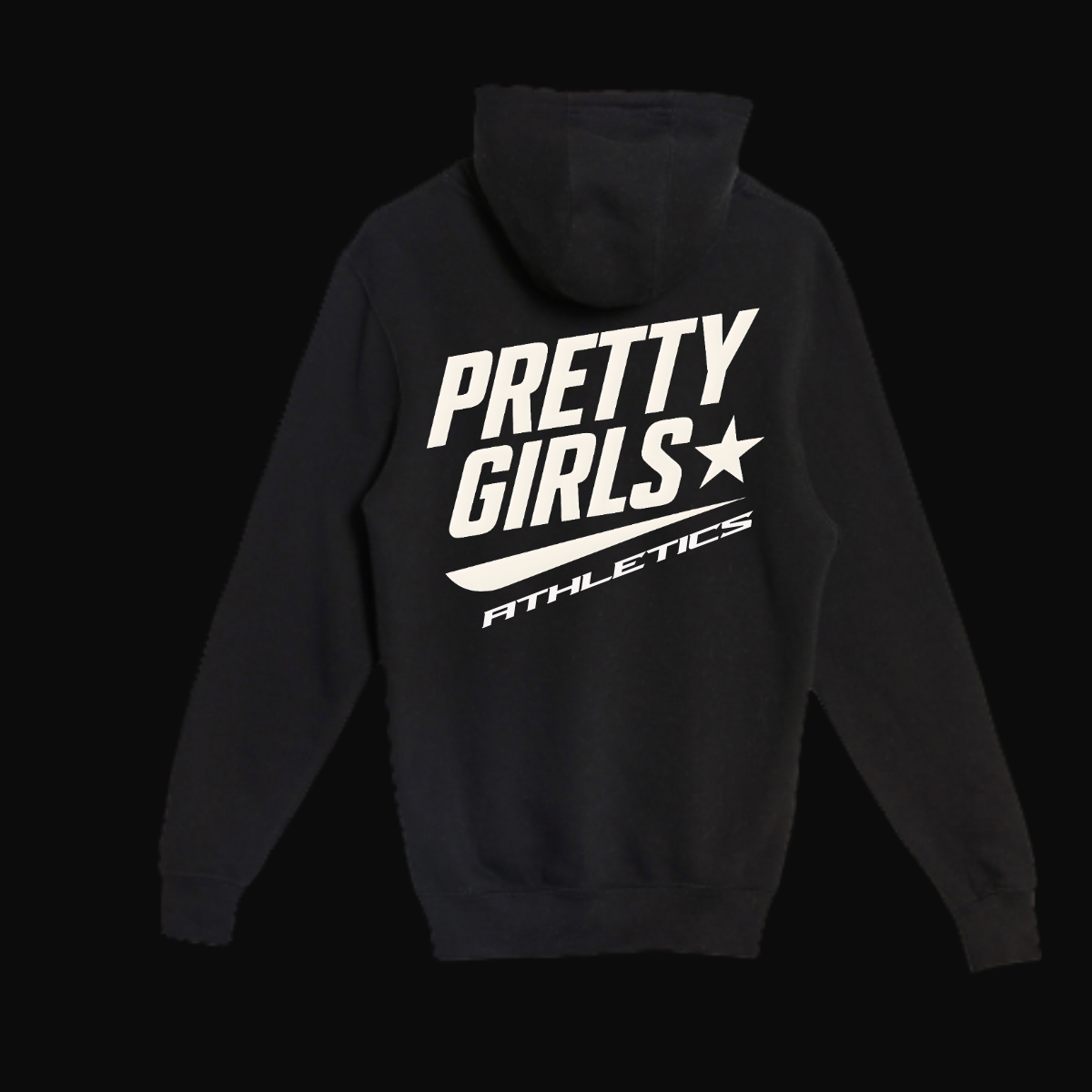 Pretty Girls Athletics – Signature Black Puff Letter Hoodie